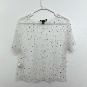 Sheer Top with Gems
